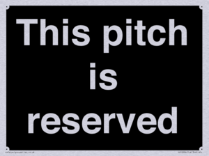 This pitch is reserved